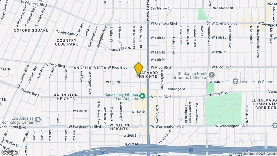 1409 S Manhattan Pl Map and Location Details
