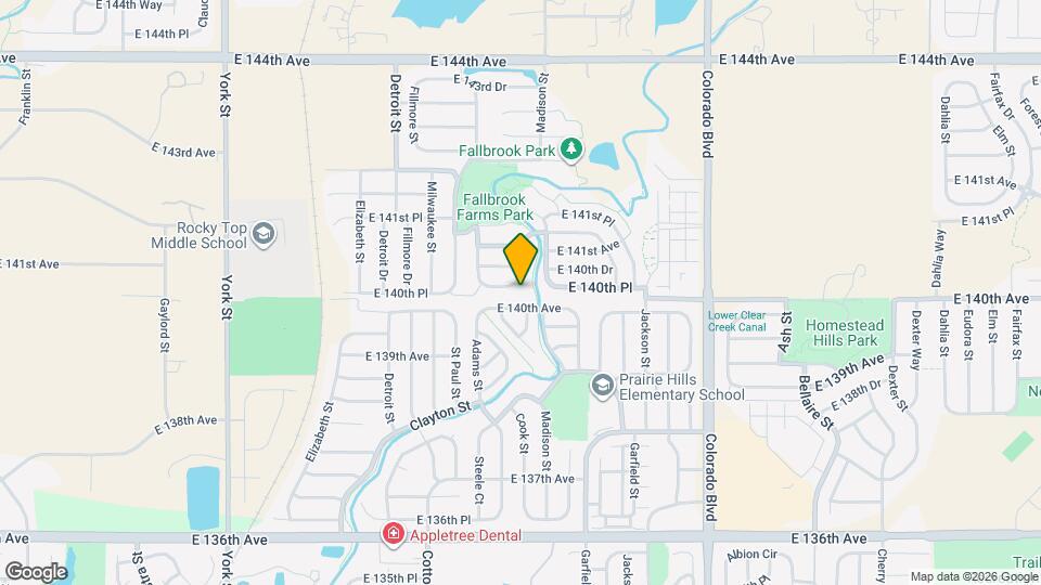3410 E 140th Pl Mapa y Detalles de la Ubicación