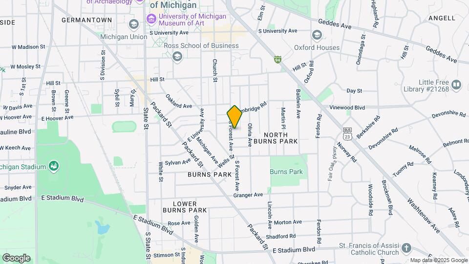 1113 S Forest Ave Map and Location Details