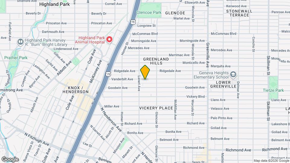 5318 Vanderbilt Ave Map and Location Details