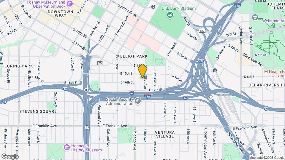 1516 S Elliot Ave Map and Location Details