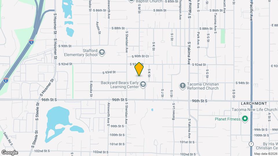 9323 S M St Mapa y Detalles de la Ubicación