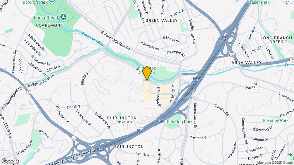 Shirlington Village Condominiums Mapa y Detalles de la Ubicación