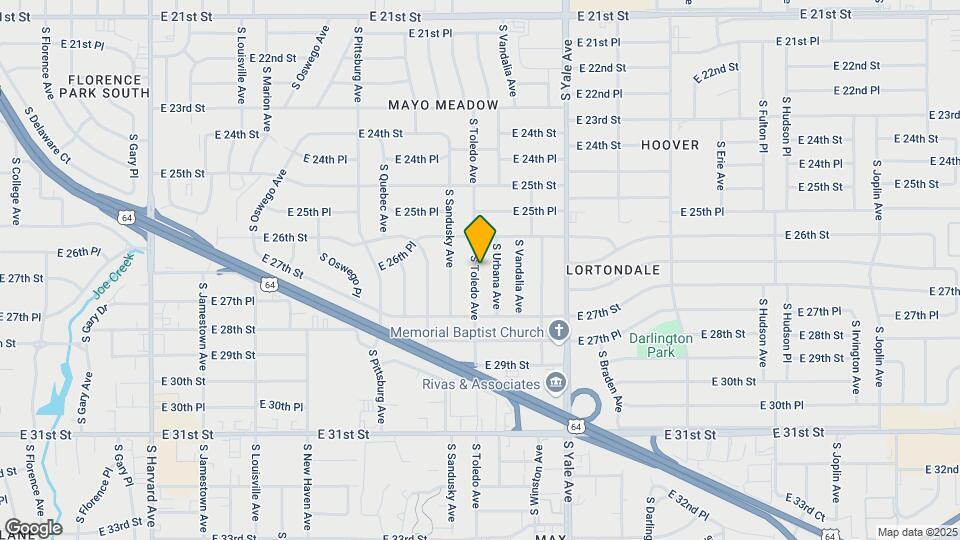 2633 S Toledo Ave Map and Location Details