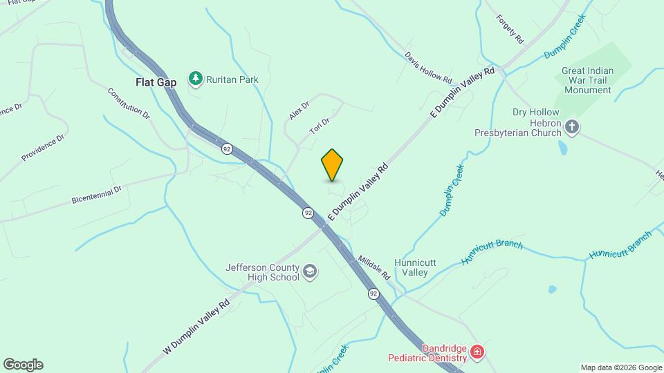 120 E Dumplin Valley Rd Map and Location Details