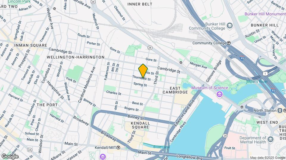 84 Thorndike St, Unit B Map and Location Details