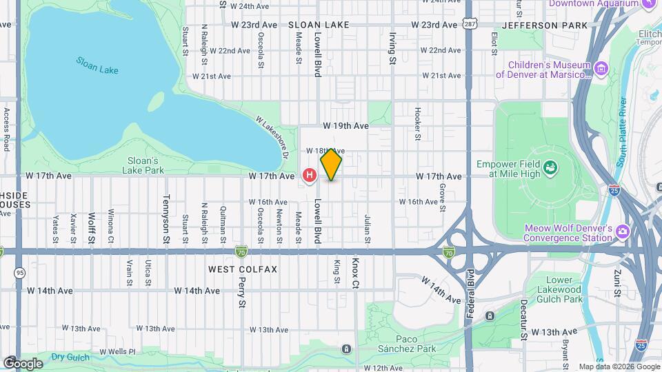 3528 W 17th Ave Map and Location Details