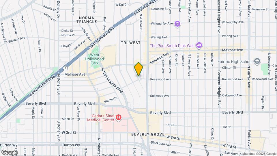 8533 Rosewood Ave, Unit 8533 Mapa y Detalles de la Ubicación