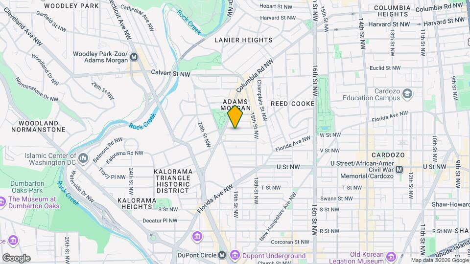 1852 Kalorama Rd NW Map and Location Details