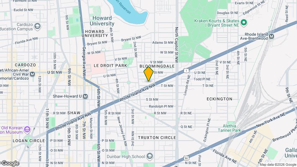 117 T St NW Map and Location Details