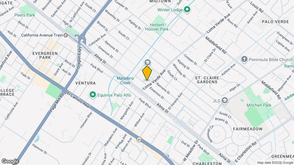 201 Loma Verde Ave Map and Location Details