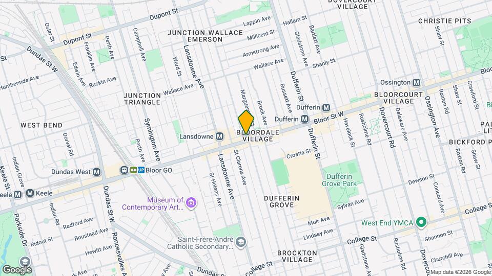 1262 Bloor St W Map and Location Details