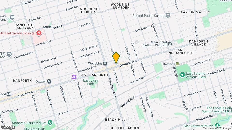 2146 Danforth Ave Map and Location Details