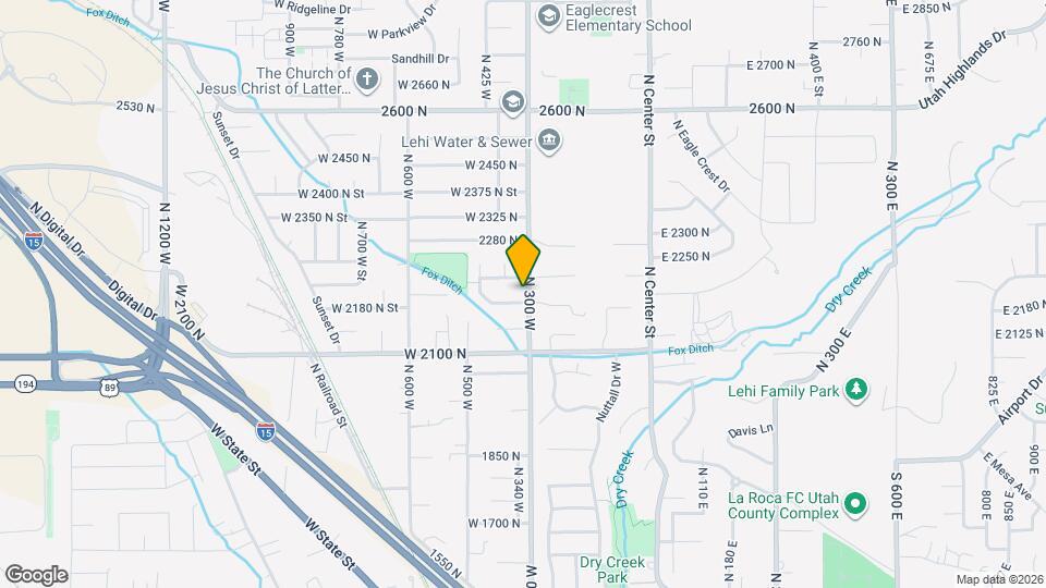 332 W 2200 N Map and Location Details