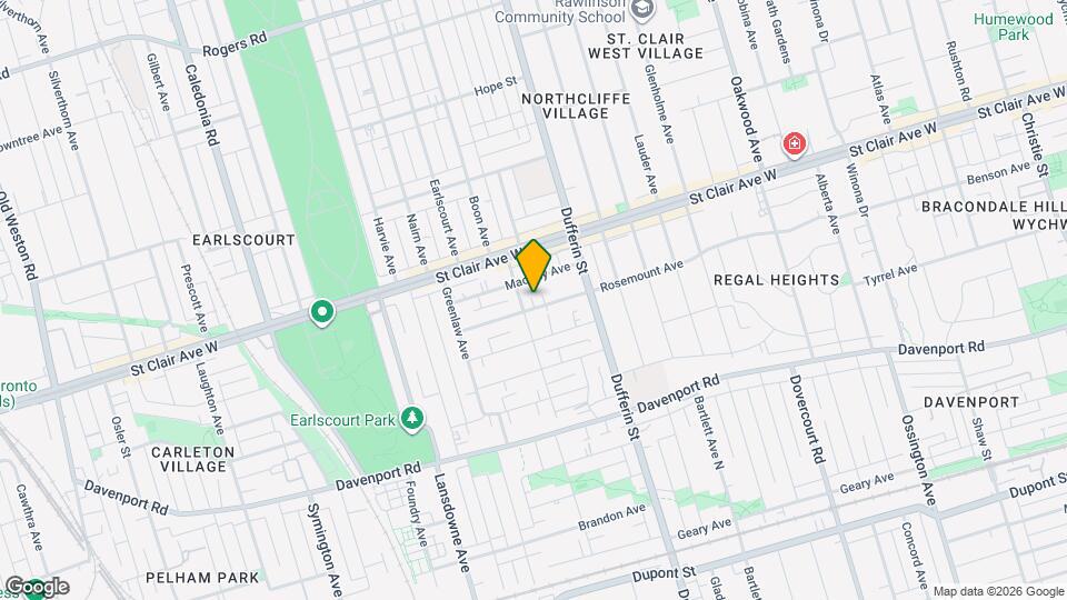 178 Rosemount Ave, Unit Lower Map and Location Details