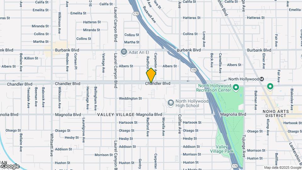 11854 Chandler Blvd Map and Location Details