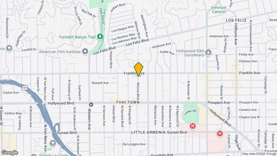 1862 Winona Blvd Mapa y Detalles de la Ubicación