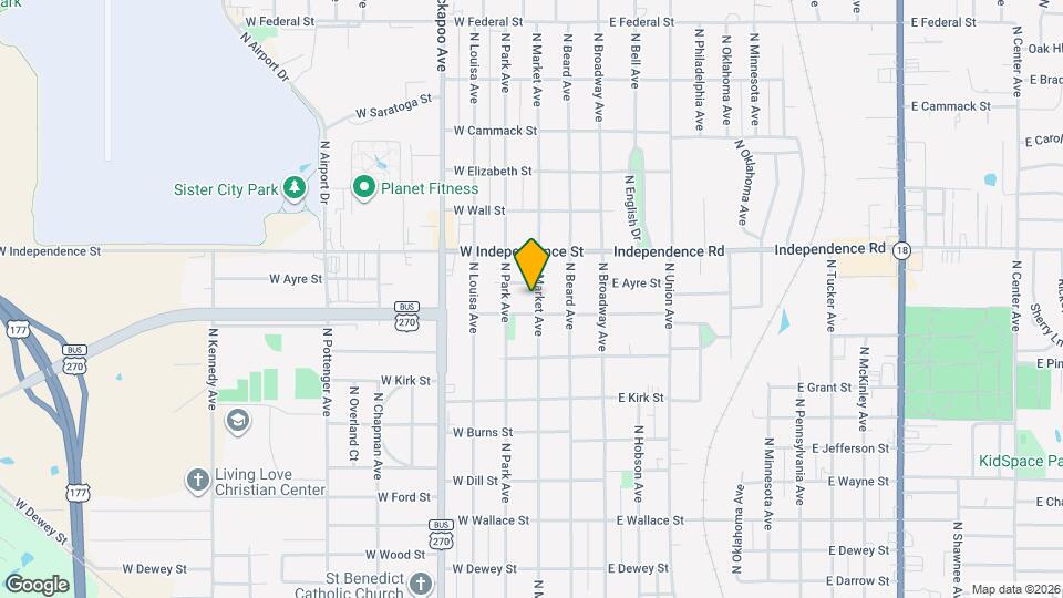 1316 N Market Ave, Unit 1318 Map and Location Details