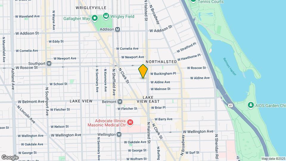 814 W Aldine Ave Map and Location Details