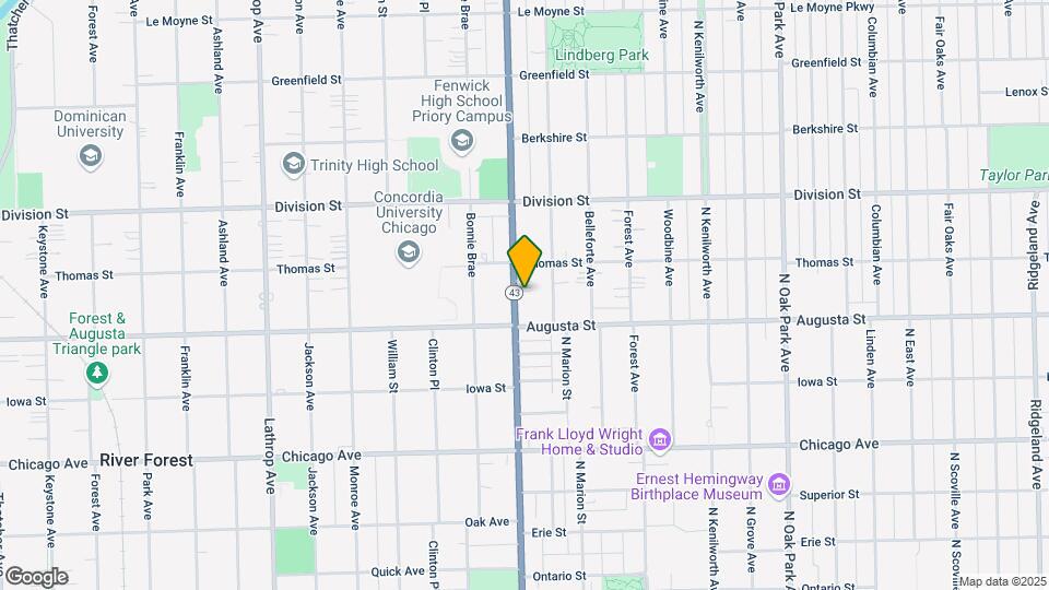 1025 N Harlem Ave Map and Location Details