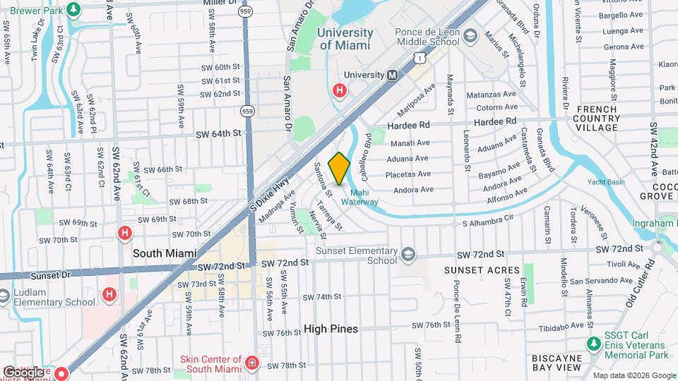 1244 S Alhambra Cir Map and Location Details
