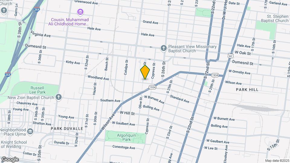1371 Olive St Map and Location Details