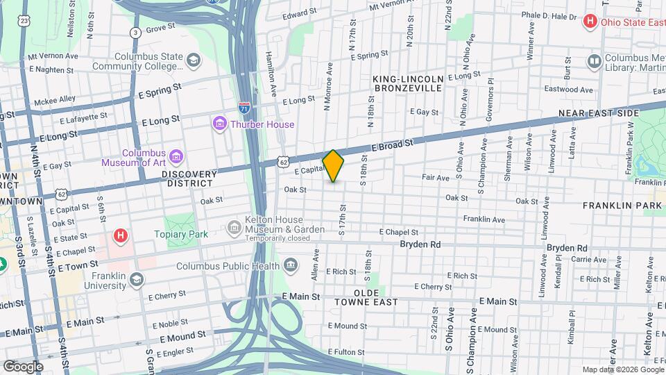 830-834 Oak St Map and Location Details