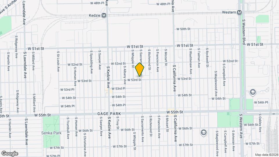 5254 S Sacramento Ave Mapa y Detalles de la Ubicación