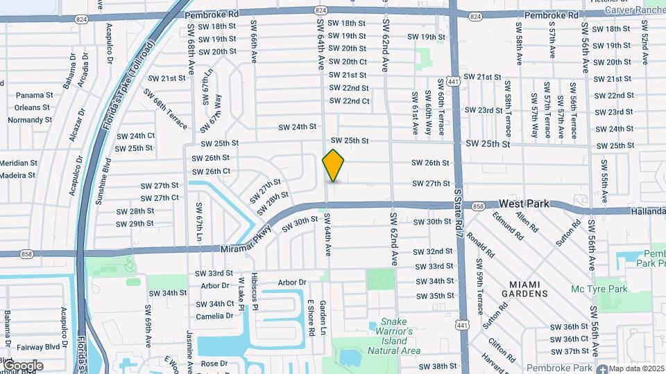 6336 SW 27th St Map and Location Details