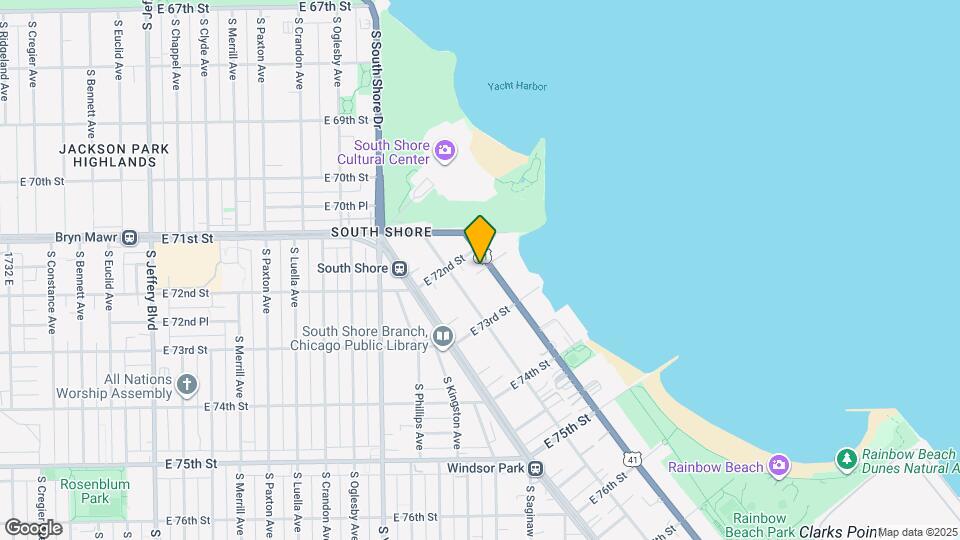 7216 S South Shore Dr Mapa y Detalles de la Ubicación