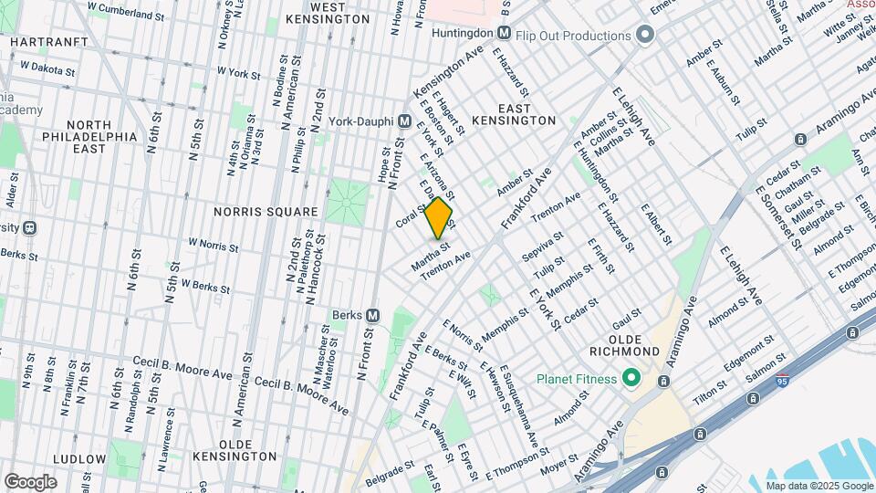2111-15 E Susquehanna Ave, Unit 1C Map and Location Details