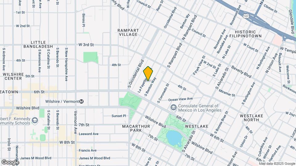 444 S La Fayette Park Pl Map and Location Details