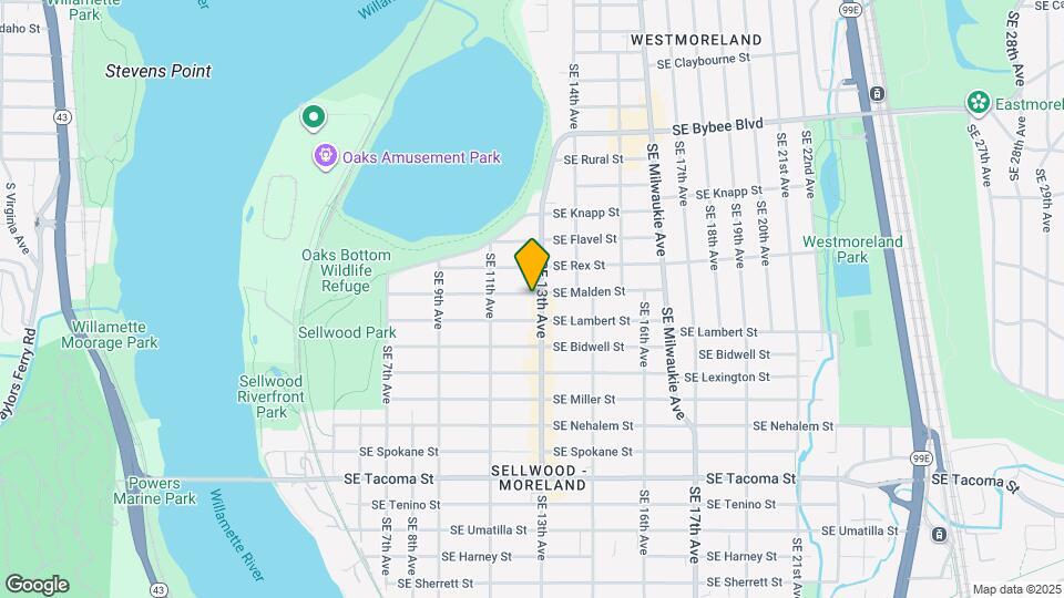 1224 SE Malden St Map and Location Details