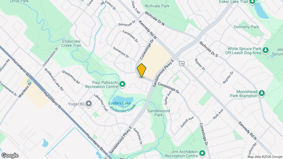 Spacious 4-Bedroom Freehold Townhome with Garage & Backyard – Brampton Map and Location Details