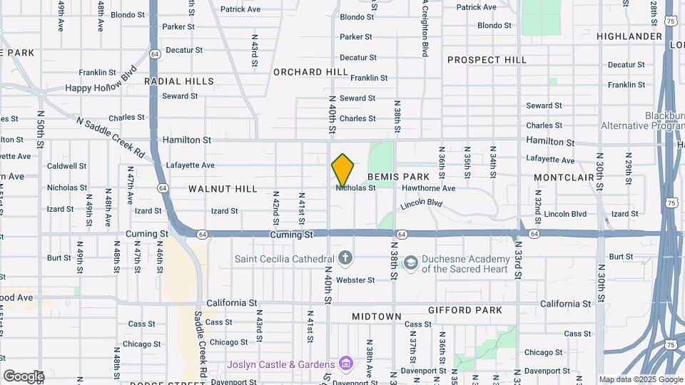 3921 Nicholas St Map and Location Details