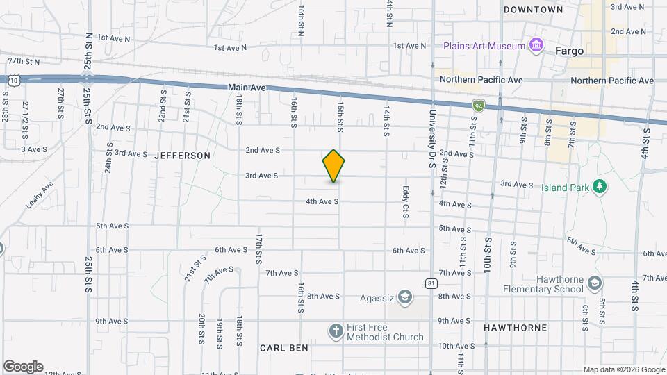 307 15th St S, Unit #3 Map and Location Details