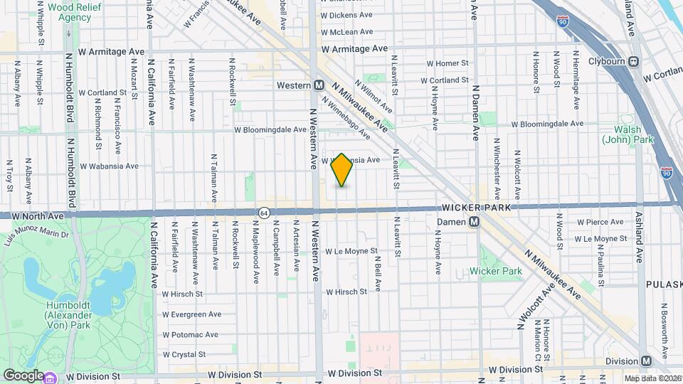 1629 N Claremont Ave Map and Location Details