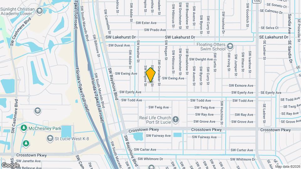 1258 SW Cynthia St Map and Location Details