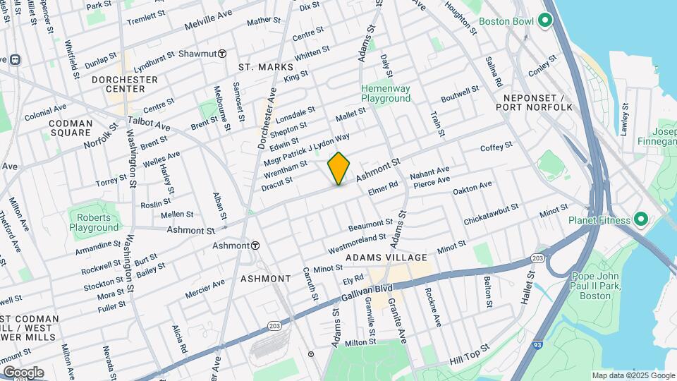 343 Ashmont St Map and Location Details