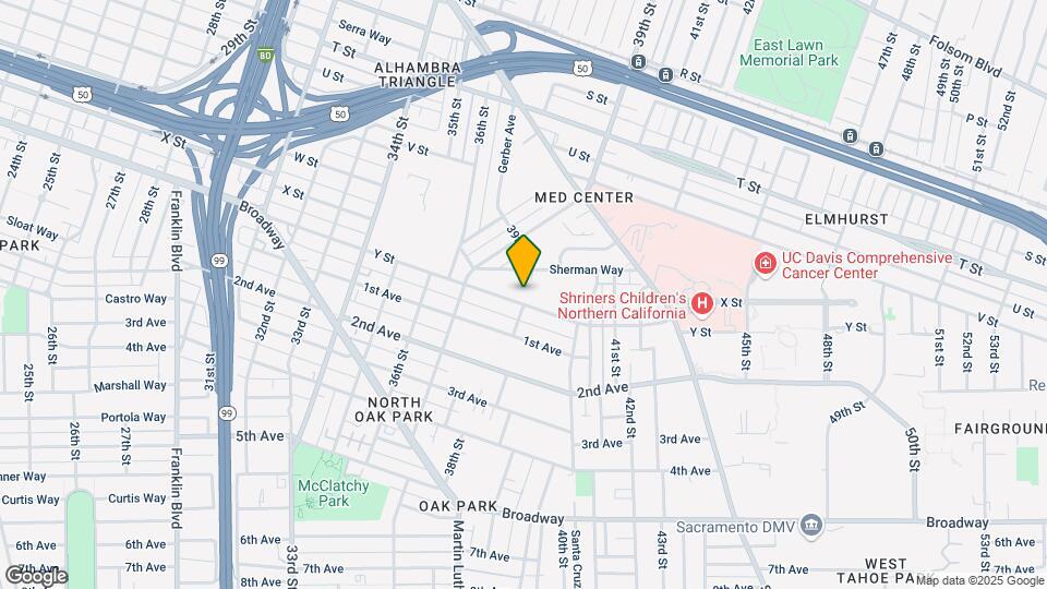 3839 Y St Map and Location Details