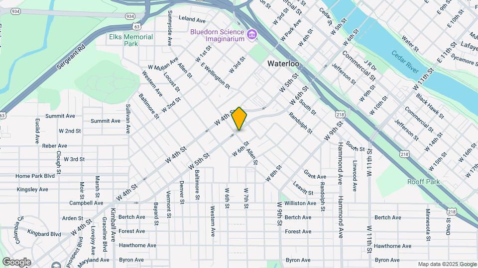 W 5th St Apartments Mapa y Detalles de la Ubicación