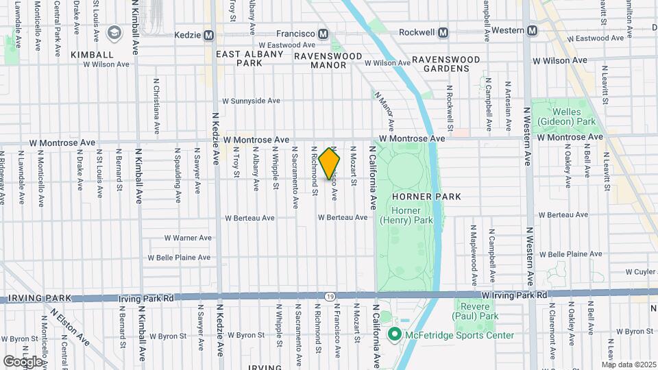 4250 N Francisco Ave, Unit #1W Map and Location Details