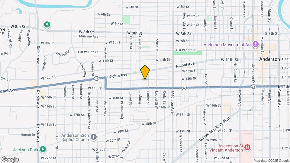 1317 W 13th St Map and Location Details