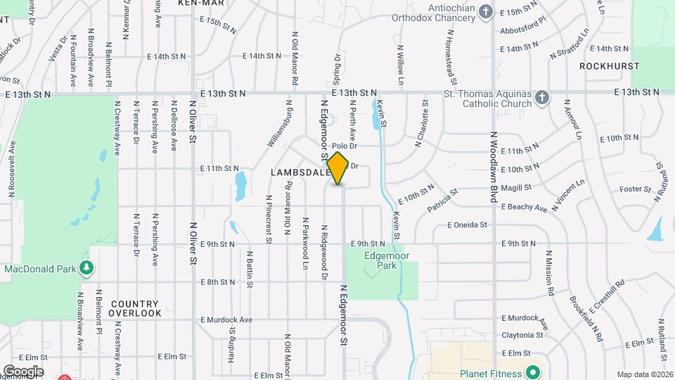 1125 N Edgemoor St Map and Location Details