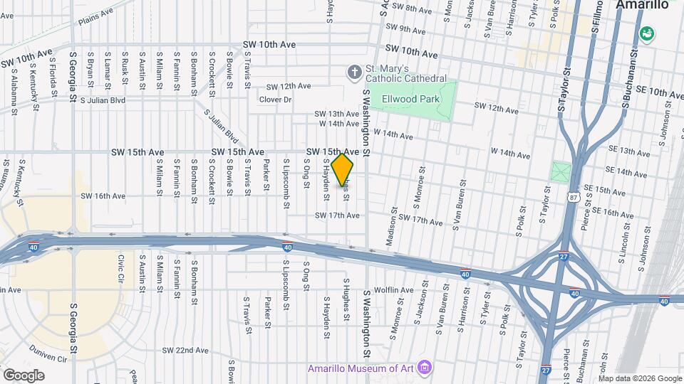 1610 S Hughes St Map and Location Details