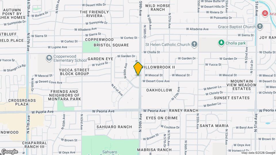 11007 N 59th Dr Mapa y Detalles de la Ubicación