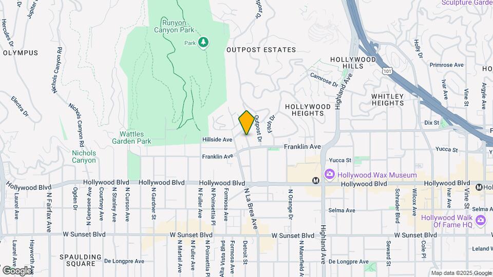 1854 El Cerrito Pl Map and Location Details