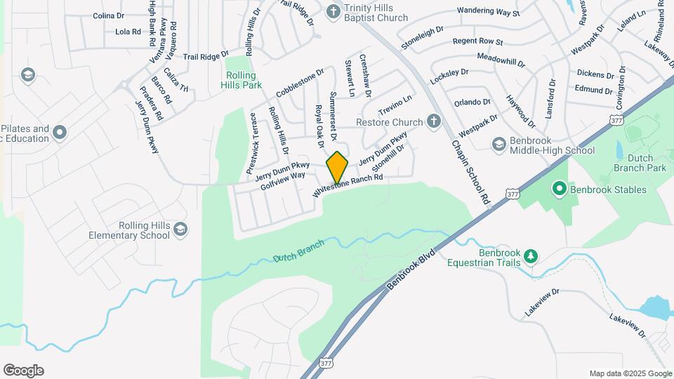10709 Whitestone Ranch Rd Map and Location Details