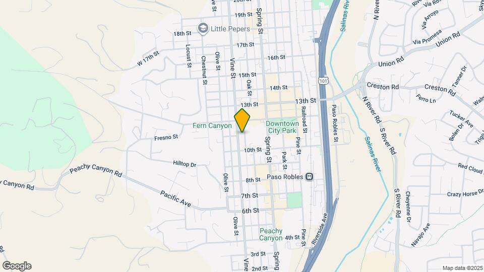 1100 Vine St Mapa y Detalles de la Ubicación