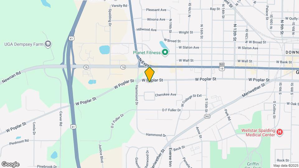 1334 W Poplar St Map and Location Details